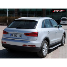 Боковые Подножки BlackLine (2 шт, Алюминий) для Ауди Q3 2011-2019 гг