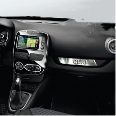 Накладка на переднюю консоль (нержавейка) для Renault Clio IV 2012-2019 гг