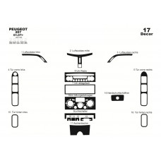 Накладки на панель приборов (Meric) Алюминий для Peugeot 207 2006-2014 гг