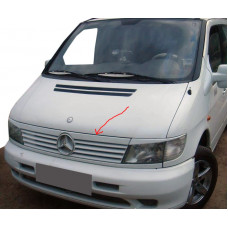 Смужка на решітку (пластик) Чорний мат для Mercedes Vito W638 1996-2003 рр