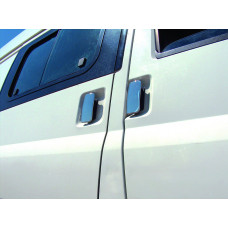 Накладки на дверные ручки из нержавеющей стали 4 двери, Carmos - Турецкая сталь для Ford Transit 2000-2014 гг