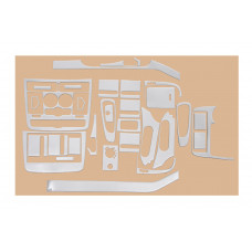 Накладки на панель Meric (Передняя часть -2025 Вставки в салон) 2004-2006, Алюминий для Mercedes Viano