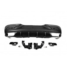 Задній дифузор з насадками Black (дизайн GLE63) для Mercedes GLE coupe C292 2015-2019 рр