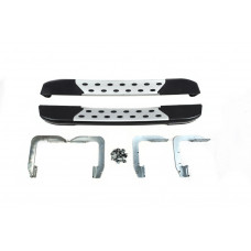 Боковые пороги DOT-Line за колесом (2 шт., Алюминий) Средняя База для Volkswagen Crafter 2006-2016 гг