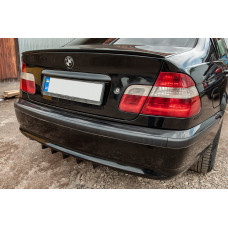 Універсальний задній дифузор тип-E (чорний глянець, ABS-пластик)