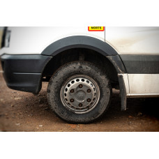 Широкие накладки на арки (4 шт, черные) для Volkswagen Crafter 2006-2016 гг