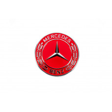 Заглушка вместо эмблемы на капот Mercedes (красная, 57мм) для Mercedes