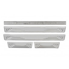 Универсальные накладки на пороги Toyota V-2 (4 шт., нержавейка) для Toyota