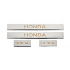 Накладки на пороги Carmos (4 шт, нержавейка) для Honda CRV 2007-2011 гг