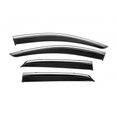 Ветровики с хромированным молдингом Niken Luxury (4 шт) для Lexus RX 2016-2022 гг