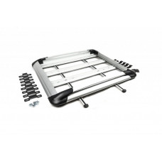 Багажник на крышу с поперечинами и сеткой (125см x 200см) Черный для Opel Zafira Life 2019- гг