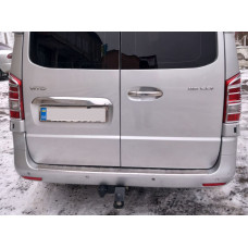Хромированные накладки на задние фонари (2 шт., пластик) для Mercedes Vito/V-class W447 2014- гг