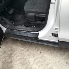 Накладки на дверные пороги EuroCap (4 шт, ABS) для Opel Crossland X 2017-2024 гг