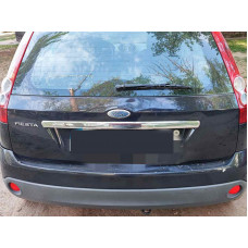 Хромированная накладка над номером (нержавейка) Carmos - Турецкая Нержавеющая Сталь для Ford Fiesta 2002-2008 гг