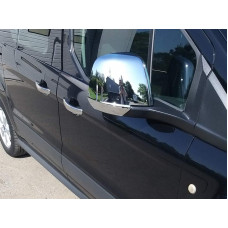 Накладки на зеркала 2014-2018 (2 шт, пластик) для Ford Connect