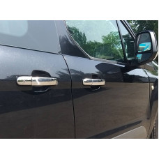 Хромированные Накладки на Ручки Дверей (4 шт, Нержавейка) OmsaLine - Итальянская Нержавейка для Ford Connect 2014-2021 гг