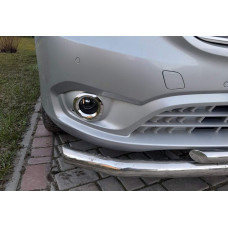 Накладки на противотуманные фары (2 шт., нержавейка) для Mercedes Vito/V-class W447 2014- гг