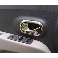 Накладки на внутренние ручки OmsaLine (4 шт., нержавейка) для Renault Lodgy 2013-2022 гг