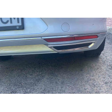 Накладки имитация выхлопа SD/SW (2015-2018, 2 шт, нержавейка) OmsaLine - Итальянская Нержавейка для Volkswagen Passat B8