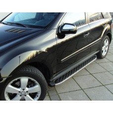 Боковые Подножки BlackLine (2 шт., Алюминий) для Mercedes ML W164 2005-2011 гг