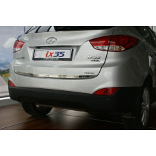 Накладка на багажник нержавейка OmsaLine - Итальянская Нержавейка для Hyundai IX-35 2010-2015 гг