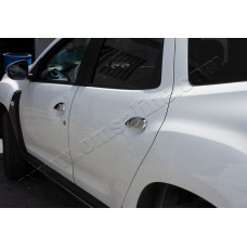 Хромированные Накладки на Ручки (4 шт., Нержавейка) Carmos - Турецкая Нержавеющая Сталь для Renault Duster 2018-2024 гг