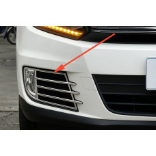 Хромированные накладки на противотуманные фары Libao 2011-2016 для Aziat (2 шт, пластик) для Volkswagen Tiguan