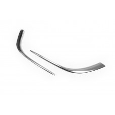 Накладки на противотуманные фары (2 шт., нержавейка) 2010-2013, OmsaLine для Opel Astra J