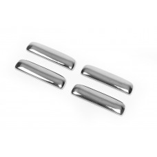 Накладки на ручки (4 шт, нерж) OmsaLine - Італійська нержавійка для Nissan NP300 1999-2015 рр