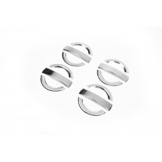 Хромированные Накладки на Ручки Дверей (4 шт, Нержавейка) OmsaLine - Итальянская Нержавейка для Fiat Doblo I 2005-2010 гг