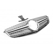 Передняя решетка AMG Silver (для C63) 2007-2011 для Mercedes C-class W204