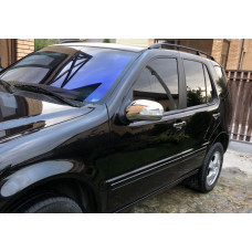 Накладки на Зеркала (2 шт, Нержавейка) для Mercedes ML W163 1997-2005 гг