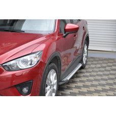 Боковые Подножки Allmond Grey (2 шт., Алюминий) для Mazda CX-5 2012-2017 гг
