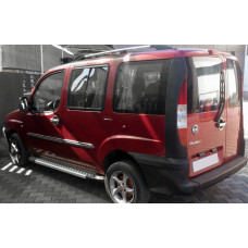 Боковые Подножки Allmond Grey (2 шт., Алюминий) для Fiat Doblo I 2001-2005 гг