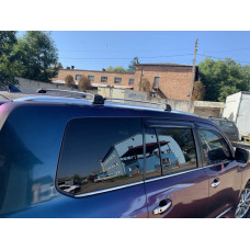 Перемычки на рейлинги под ключ WingBar 2016- ERKUL (2 шт) Черный цвет для Lexus LX570/450d 2008-2022 гг