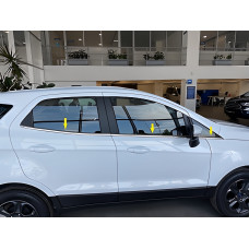 Окантовка скла (6 шт, нерж) для Ford Ecosport 2013-2022 рр