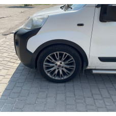 Расширители арок (4 шт, черные) 1 Боковая Дверь, ABS-Пластик для Fiat Fiorino/Qubo 2008-2024 гг