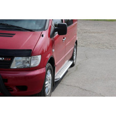 Боковые Подножки Allmond Grey (2 шт., Алюминий) для Mercedes Vito W638 1996-2003 гг