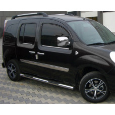 Боковые трубы BB002 (2 шт., нержавейка) 51 мм, длинная база для Renault Kangoo 2008-2020 гг