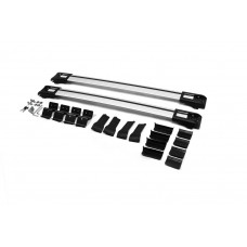 Поперечины на рейлинги с замком Wingbar V1 (2 шт) Серые для Renault Duster 2018-2024 гг