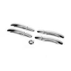 Накладки на ручки OmsaLine (нержавейка) 4 двери для Ford Custom 2013-2022 гг