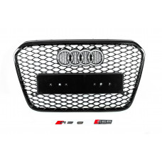 Передняя черная решетка радиатора RS-style (2011-2014) для Ауди A6 C7