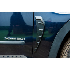 Універсальні вентиляційні накладки на крила тип-E (імітація, 2 шт, гума)