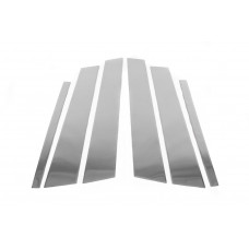 Накладки на дверні стійки (6 шт, нерж) для Volkswagen Golf 6 2008-2014 рр