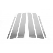 Накладки на дверні стійки (6 шт, нерж) для Volkswagen Golf 5 2003-2009 рр