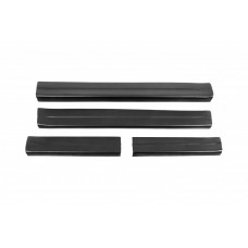 Накладки на дверные пороги EuroCap (4 шт, ABS) для Nissan X-trail T32/Rogue 2014-2021 гг