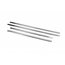 Молдинги на двери Нержавеющая сталь (4 шт.) OmsaLine - Итальянская Нержавейка для Dacia Logan I 2008-2012 гг