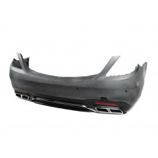 Задний бампер с диффузором S65 AMG (2018-2022) для Mercedes S-сlass W222