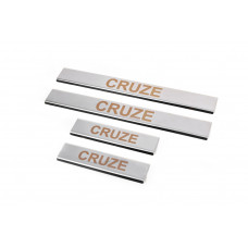 Накладки на пороги V1 (4 шт., Carmos) для Chevrolet Cruze 2009-2015 рр