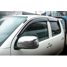 Ветровики на окна (4 шт., Sunplex Sport) для Toyota Hilux 2006-2015 гг